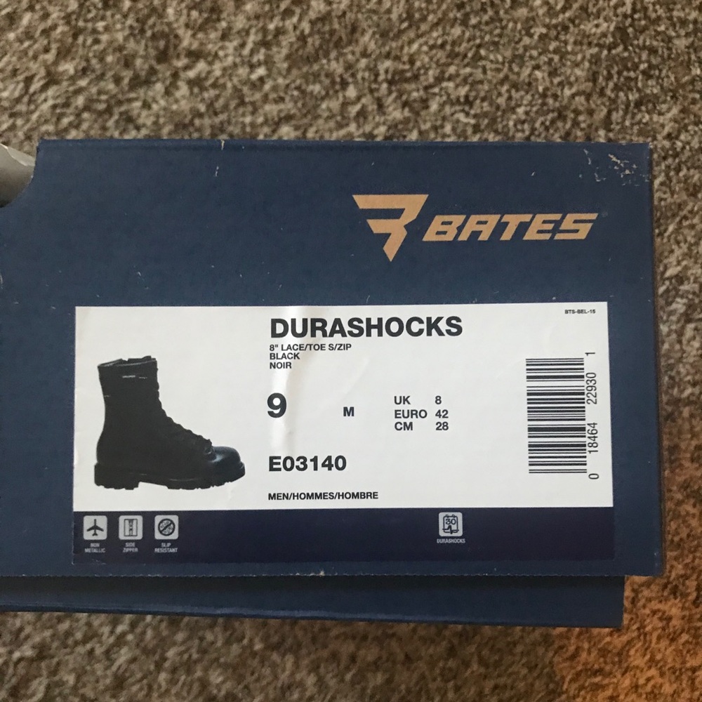 Durashocks Bates Boots Size 9 Male